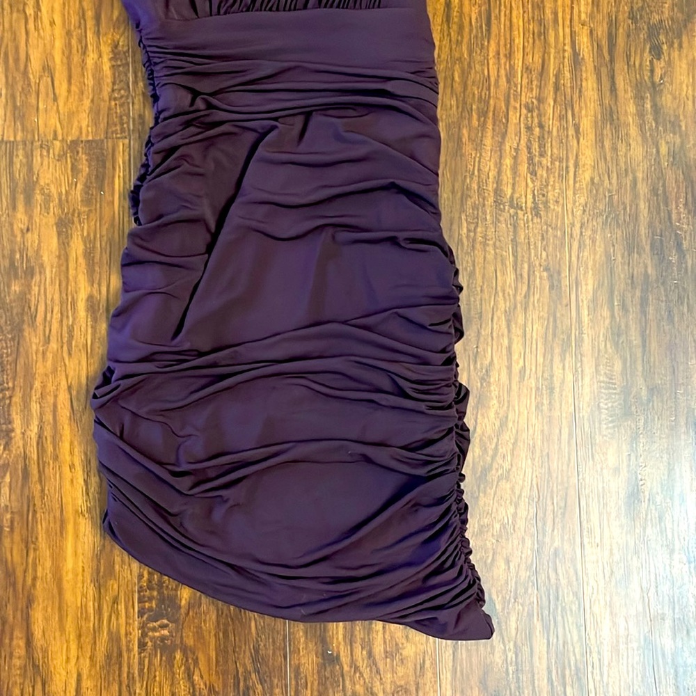 Boston Proper One Shoulder Rushed Dress - Picture 3 of 8